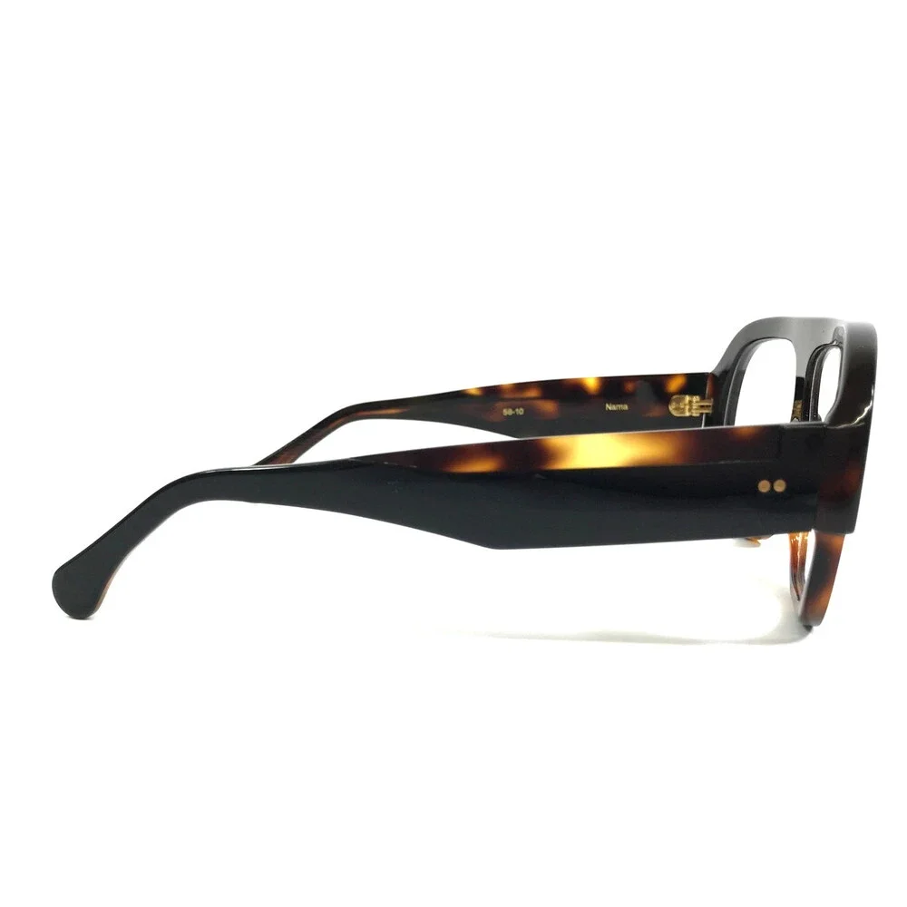Alfred Kerbs Eyeglasses Frames NAMA BKHV Black Havana Oversized Thick 58-10-140